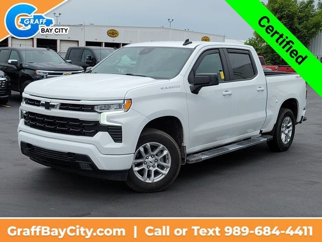 2024 Chevrolet Silverado 1500 RST in Summit White — front three-quarter view