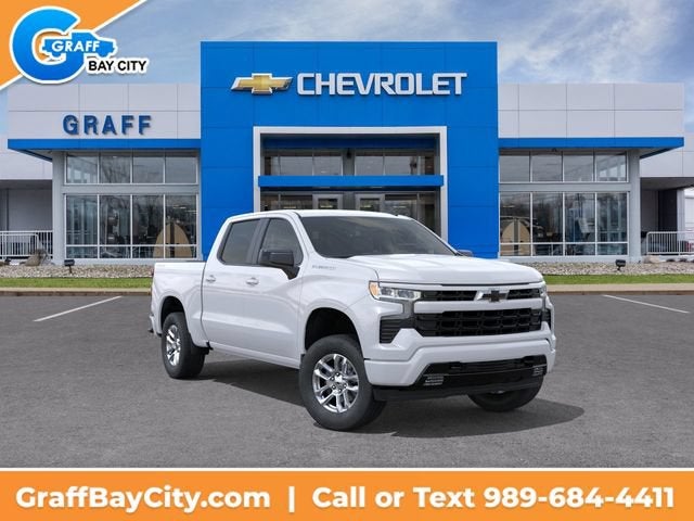2026 Chevrolet Silverado 1500 RST in Summit White — front three-quarter view