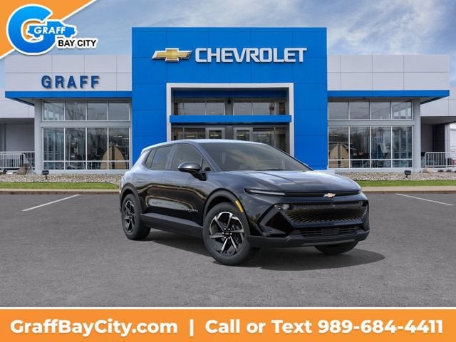 2026 Chevrolet Equinox EV LT in Black — front three-quarter view