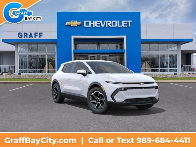 2026 Chevrolet Equinox EV LT in Summit White — front three-quarter view