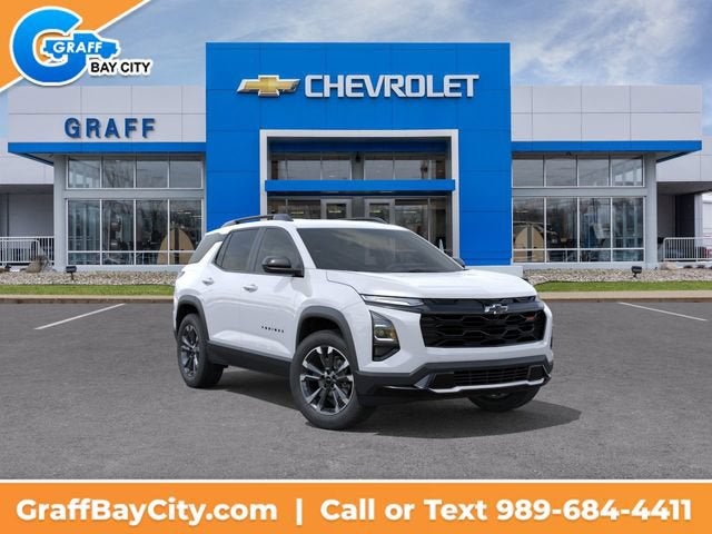 2027 Chevrolet Equinox FWD RS in Polar White Tricoat — front three-quarter view