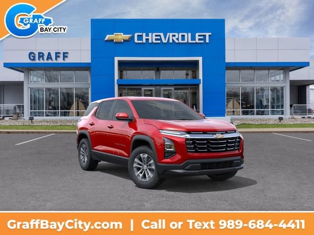 2026 Chevrolet Equinox LT in Radiant Red Tintcoat — front three-quarter view