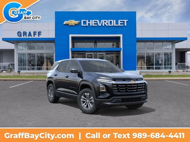 2026 Chevrolet Equinox LT in Mosaic Black Metallic — front three-quarter view