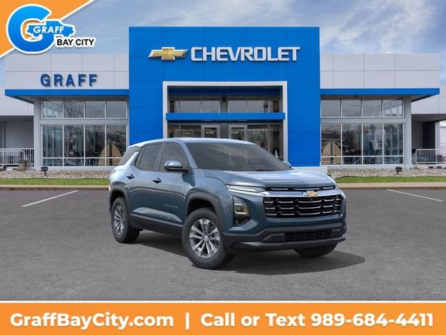 2026 Chevrolet Equinox LT in Lakeshore Blue Metallic — front three-quarter view