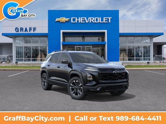 2026 Chevrolet Equinox RS in Mosaic Black Metallic — front three-quarter view