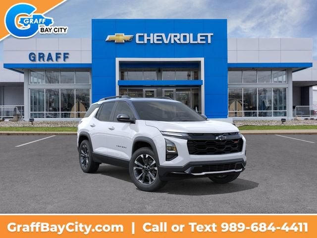 2027 Chevrolet Equinox RS in Polar White Tricoat — front three-quarter view