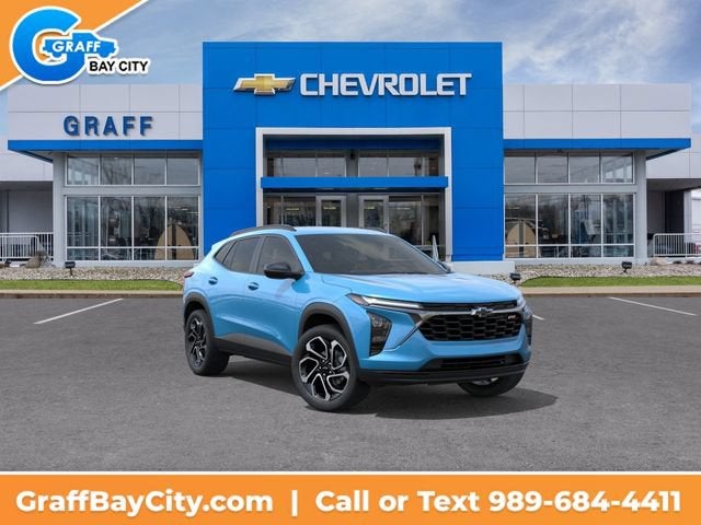 2026 Chevrolet Trax 2RS in Marina Blue Metallic — front three-quarter view