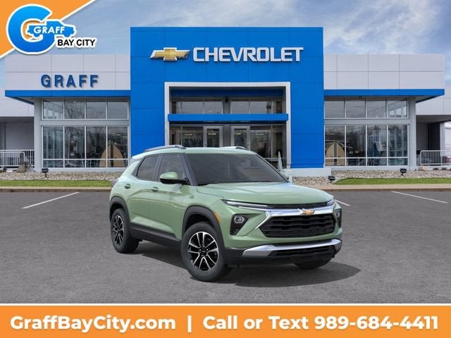 2026 Chevrolet Trailblazer LT in Cacti Green — front three-quarter view